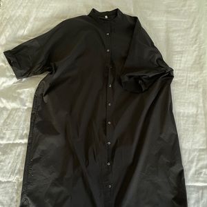 Muji oversized black shirt dress
